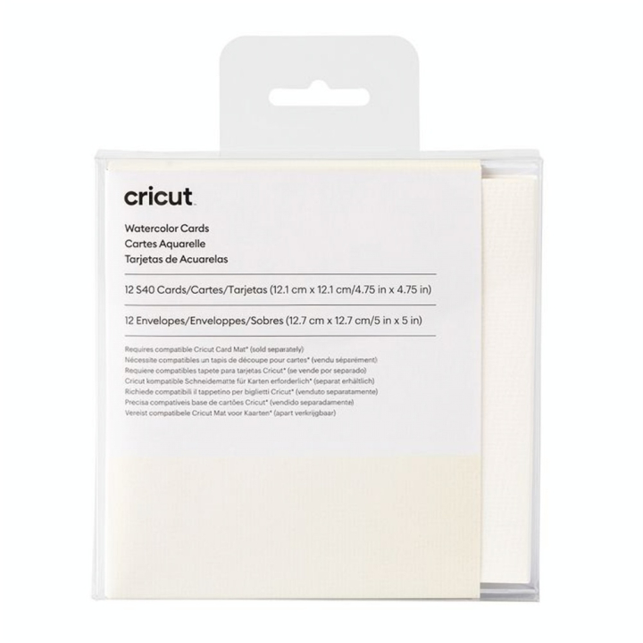 Kit Carterie Aquarelle 12 pcs 12.1 x 12.1 cm Ivoire - Cricut - Rougier et Plé