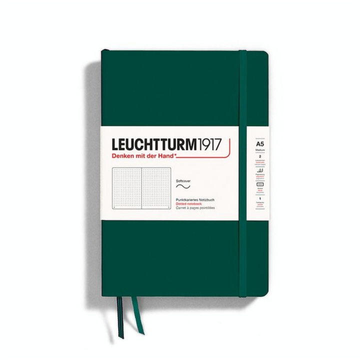 Carnet de notes A5 14.5 x 21 cm Natural Colours Couverture Souple Pointillés - Leuchtturm1917 - Rougier et Plé
