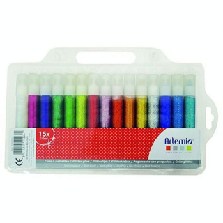 Colle pailletée 10 ml Set 15 couleurs - Artemio - Rougier et Plé