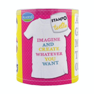Tampon Stampo Textile Alphabet sketch 38 pcs - Aladine - Rougier et Plé