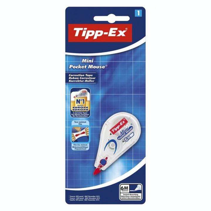 Ruban correcteur Mini pocket mouse 6 m x 5mm - Tipp-Ex - Rougier et Plé