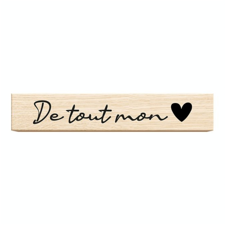 Tampon bois De tout mon cœur - Aladine - Rougier et Plé