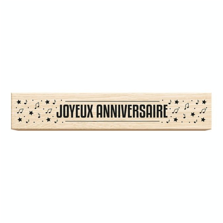 Tampon bois Joyeux Anniversaire - Aladine - Rougier et Plé