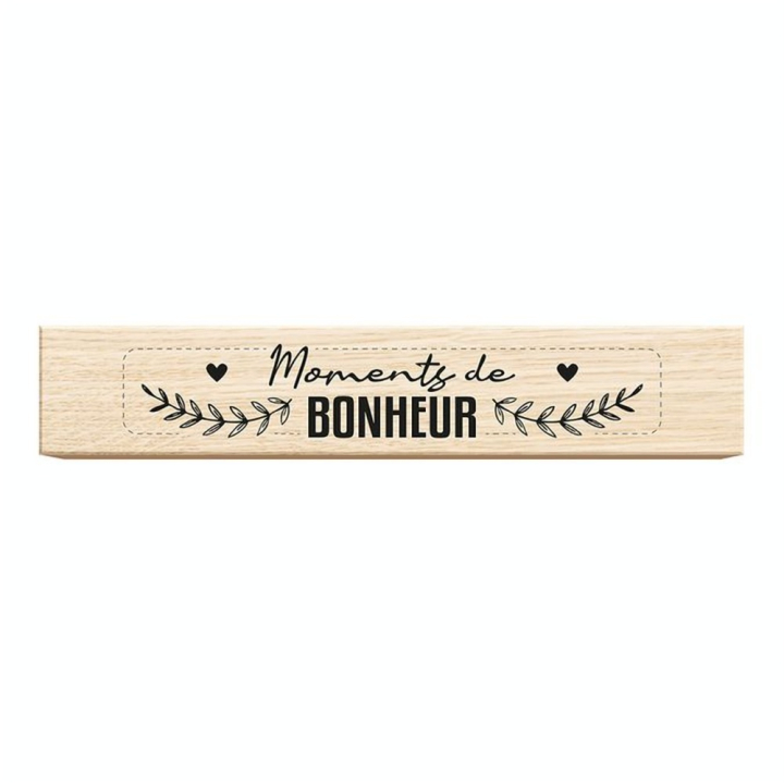 Tampon bois Moments de Bonheur - Aladine - Rougier et Plé