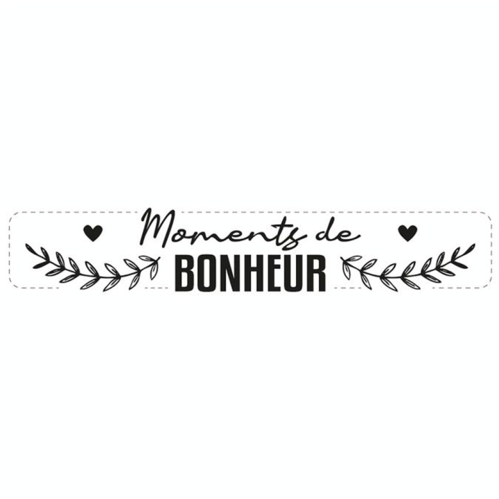 Tampon bois Moments de Bonheur - Aladine - Rougier et Plé