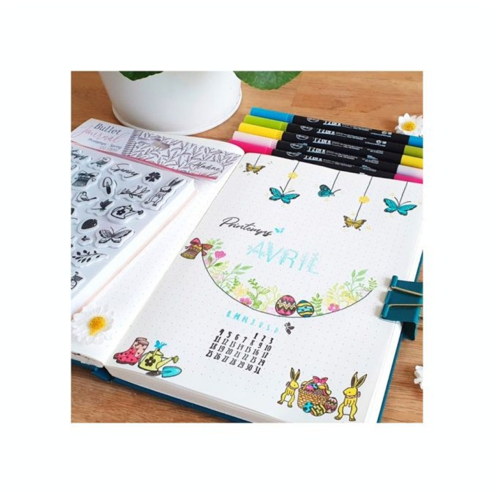 Tampons Stampo bullet journal - Printemps - Aladine - Rougier et Plé