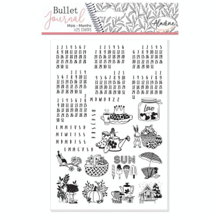 Tampons Stampo bullet journal - Mois universels - Aladine - Rougier et Plé