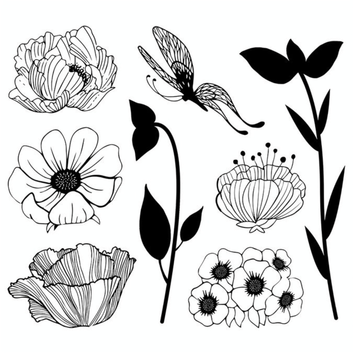 Tampons en mousse Stampo Deco - Floral - Aladine - Rougier et Plé