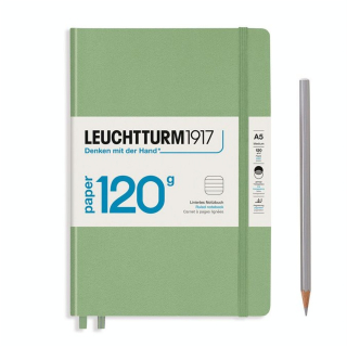 Carnet Edition 120G A5 rigide 203p lignées - Sauge - Leuchtturm1917 - Rougier et Plé