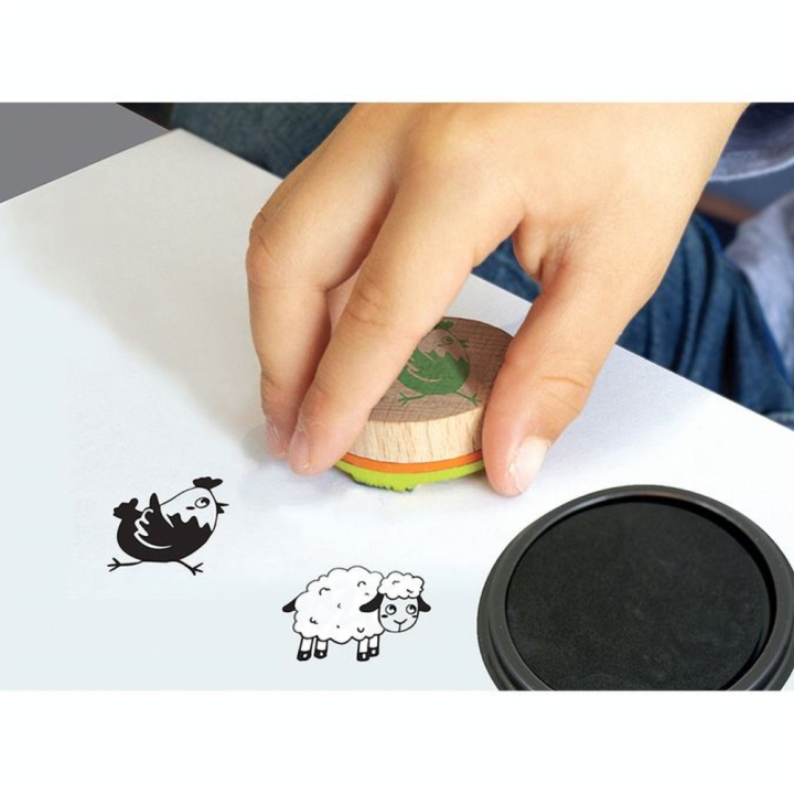 Tampon bois Stampo Bambino Kit Ferme - Aladine - Rougier et Plé