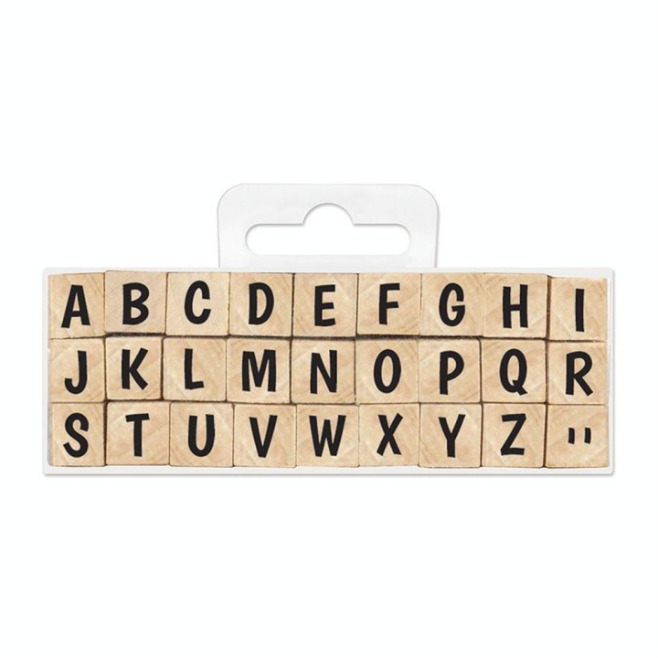 Tampon bois Stampo Alphabet Kit Majuscule Small - Aladine - Rougier et Plé