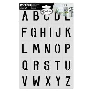 Pochoir Déco Alphabet 1 20 x 30 cm - Aladine - Rougier et Plé