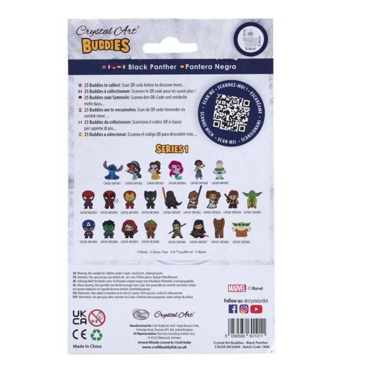 Broderie Diamant Figurine Black Panther - Crystal Art - Rougier et Plé
