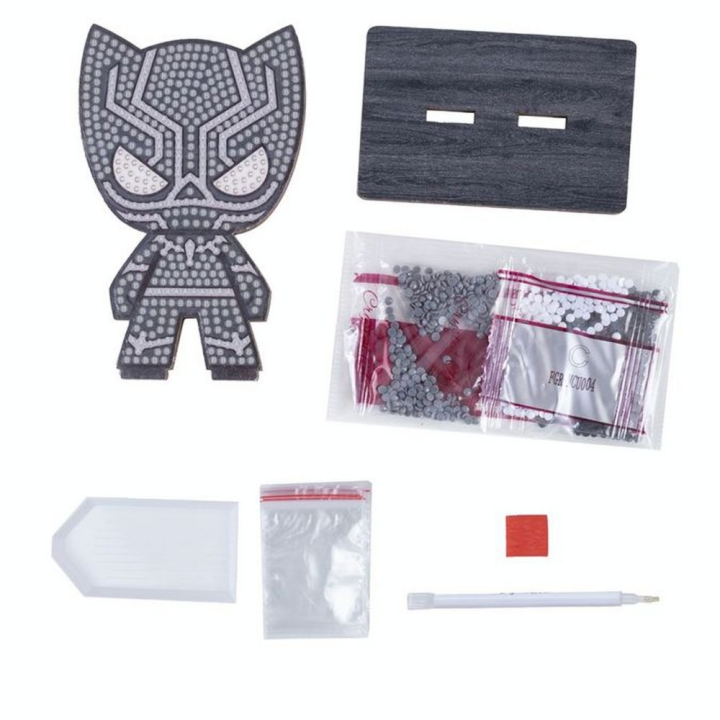 Broderie Diamant Figurine Black Panther - Crystal Art - Rougier et Plé
