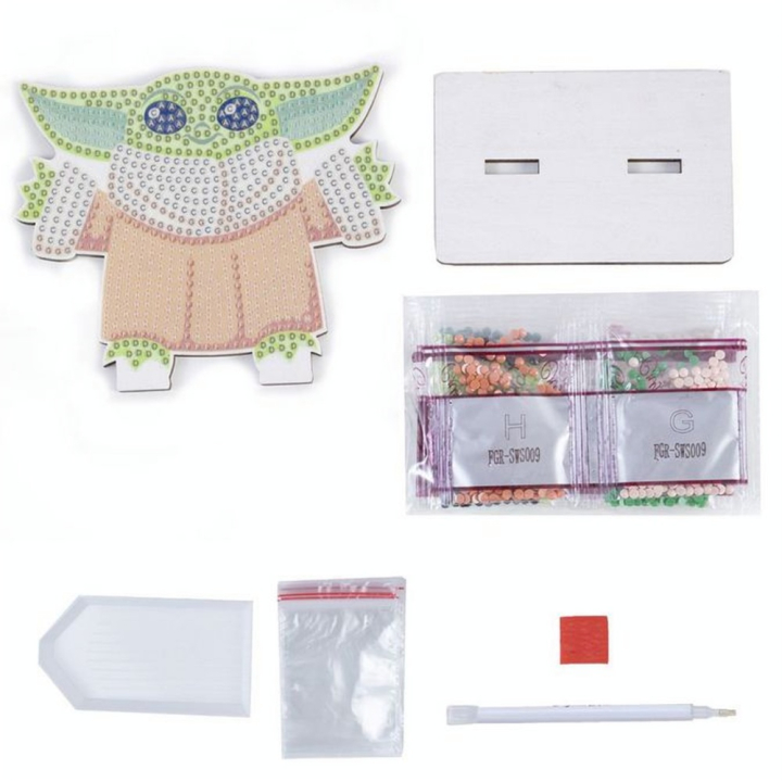 Broderie Diamant Figurine Grogu - Crystal Art - Rougier et Plé