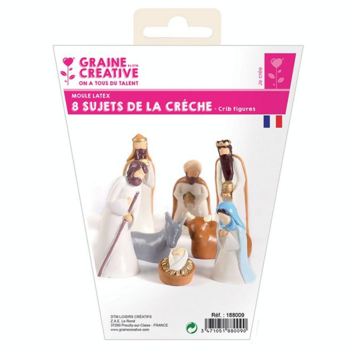 Moule en latex Sujets de crèche x 8 pcs - Graine Créative - Rougier et Plé