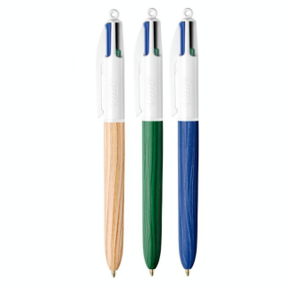 Stylo bille 4 couleurs Wood - Bic - Rougier et Plé