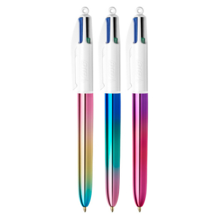 Stylo bille 4 couleurs Gradient Paon - Bic - Rougier et Plé