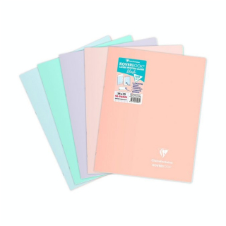 Cahier 24 x 32 cm Grands carreaux Seyès 96 pages Koverbook Blush Pastel - Clairefontaine - Rougier et Plé
