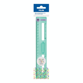 Règle 20 cm New Look Vert transparent - MILAN - Rougier et Plé