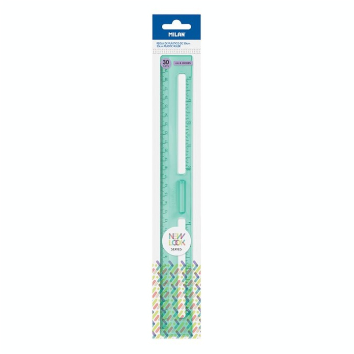 Règle 30 cm New Look Vert transparent - MILAN - Rougier et Plé