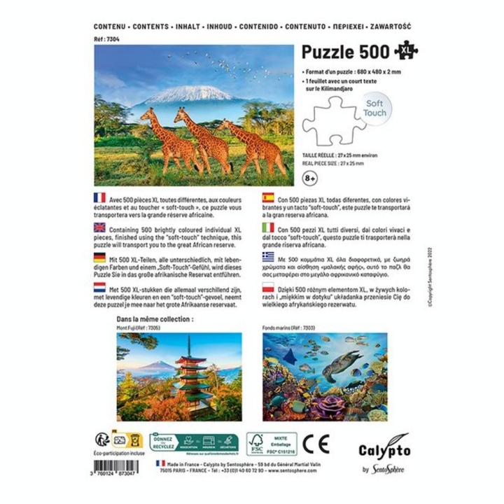 Puzzle 500 pièces XL Girafes - Sentosphère - Rougier et Plé