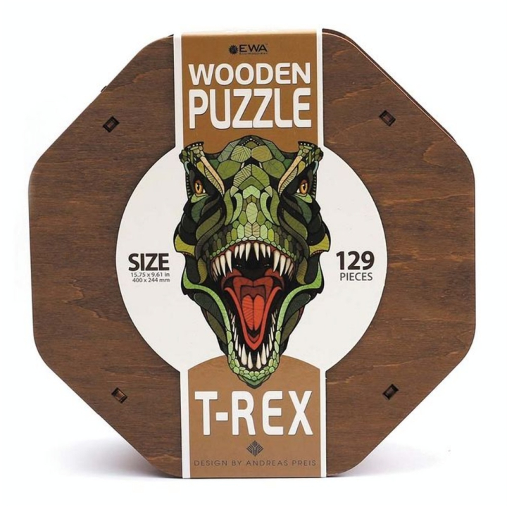 Puzzle en bois 129 pcs ø 20 cm T-Rex - EWA - Rougier et Plé