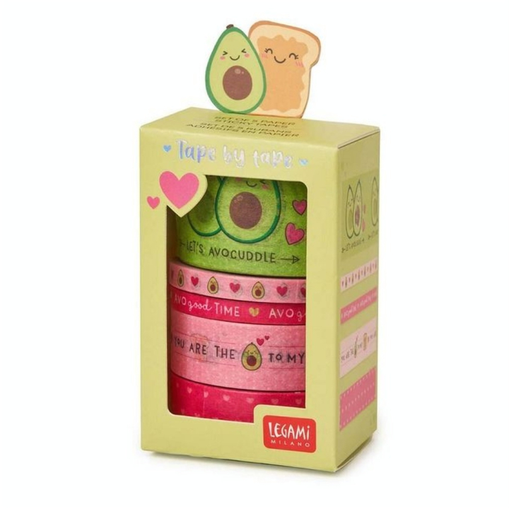 Washi Tape 5 m 5 pcs Avocat - Legami - Rougier et Plé