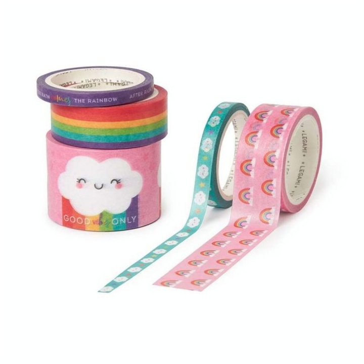 Washi Tape 5 m 5 pcs Arc-en-ciel - Legami - Rougier et Plé