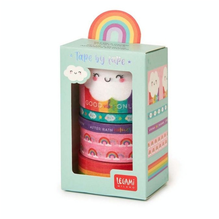 Washi Tape 5 m 5 pcs Arc-en-ciel - Legami - Rougier et Plé