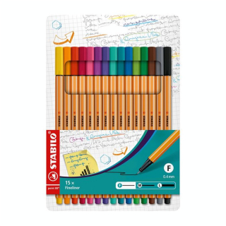 Feutre point 88 Pointe Fine 15 pcs - STABILO - Rougier et Plé