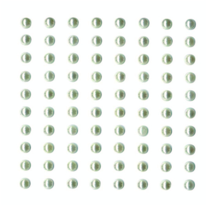 Demi-Perles adhésives ø 5 mm 80 pcs Ivoire - Artemio - Rougier et Plé