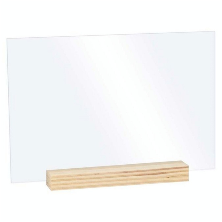Plaque Plexi + Socle Bois 5 pcs - Artemio - Rougier et Plé
