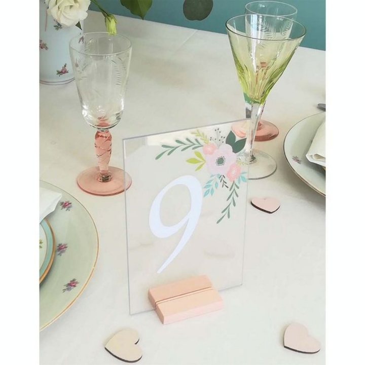 Plaque Plexi + Socle Bois 5 pcs - Artemio - Rougier et Plé