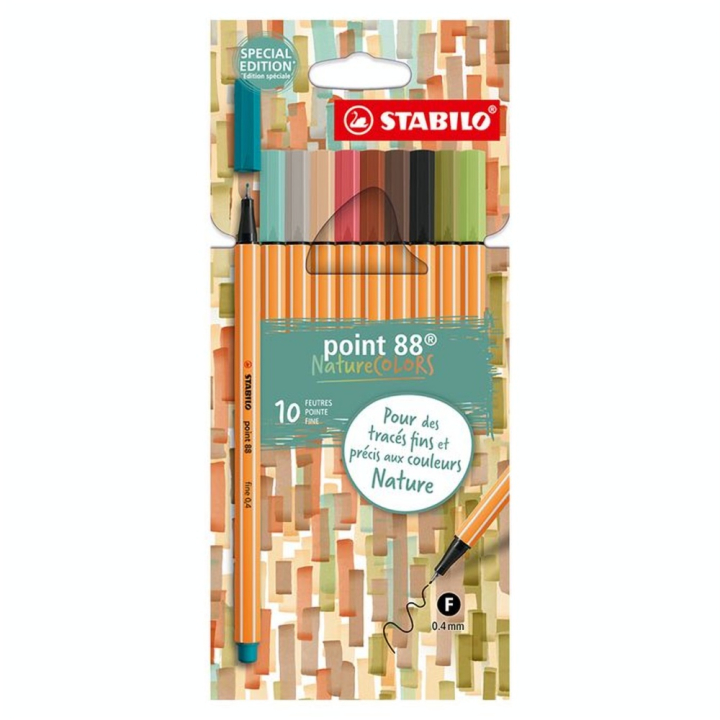 Feutre point 88 NatureCOLORS 10 pcs - STABILO - Rougier et Plé