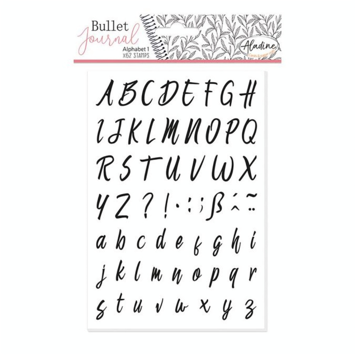 Tampon Stampo Bullet journal Alphabet N°1 62 pcs - Aladine - Rougier et Plé