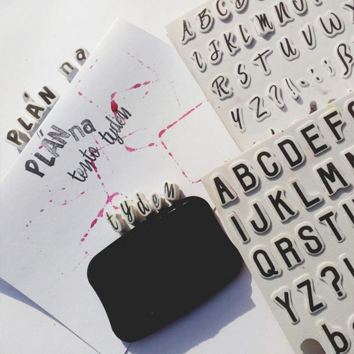 Tampon Stampo Bullet journal Alphabet N°3 - Aladine - Rougier et Plé