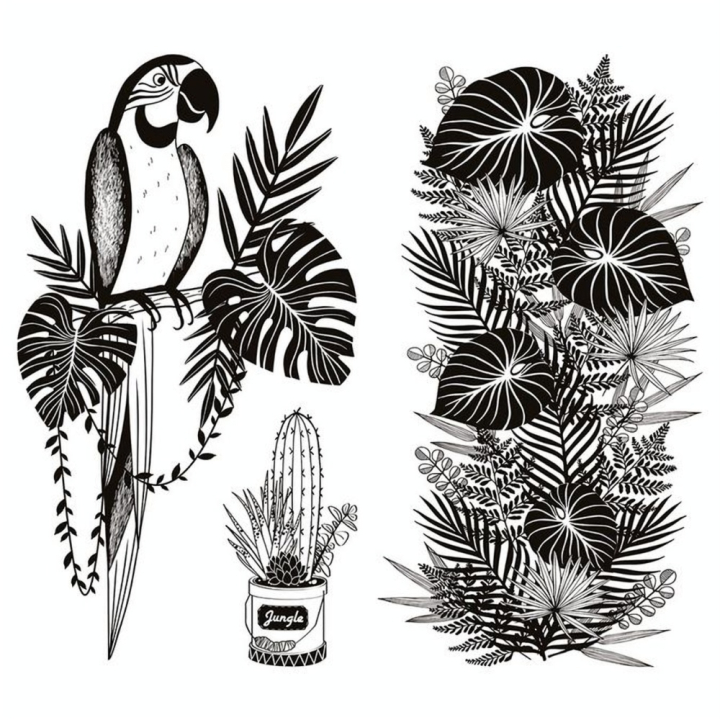Tampons Stampo décor Tropical - Aladine - Rougier et Plé