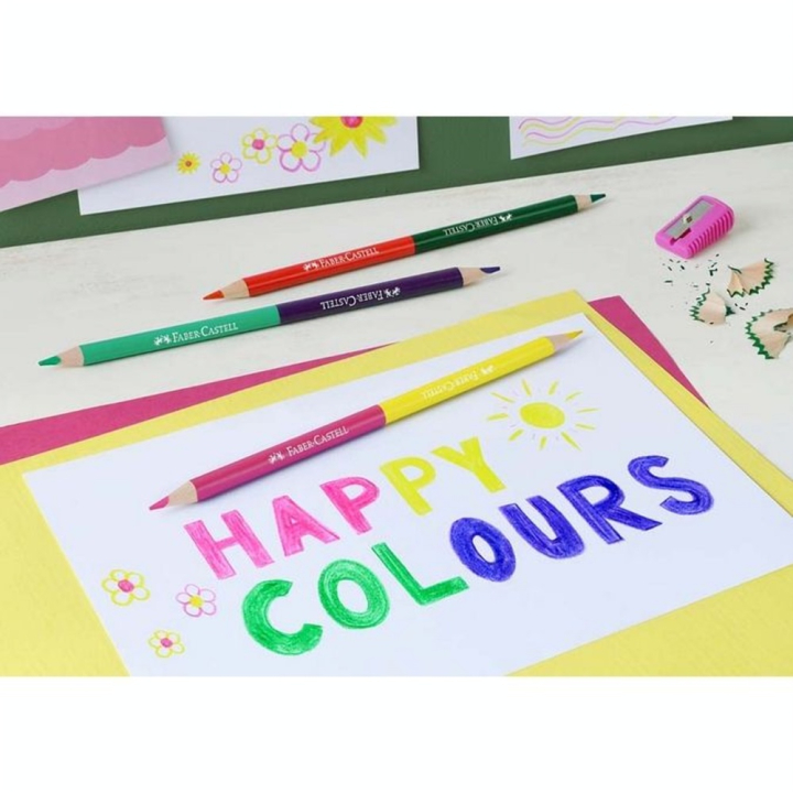 Crayons de couleur Château 12 pcs + 3 Doubles Pointes + taille-crayon - Faber-Castell - Rougier et Plé