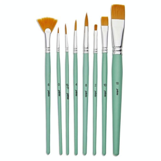 Pinceau court Synthétique 8 pcs Assortiment - Pébéo - Rougier et Plé