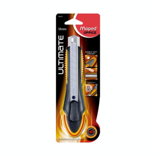 Cutter Ultimate droitier lame 18 mm bi-matière - Maped - Rougier et Plé