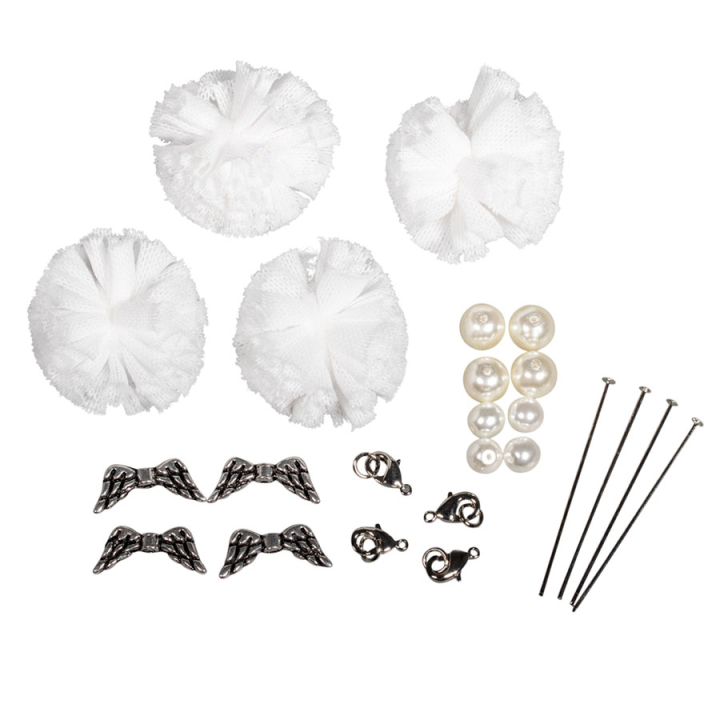 Kit Bijou Breloques Soft Tulle Pompon Anges - Rayher - Rougier et Plé