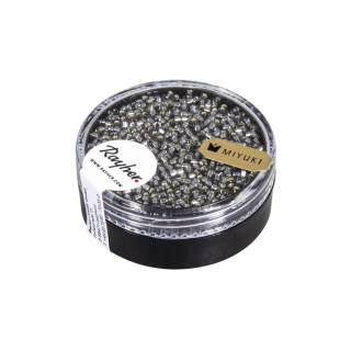 Perles de rocaille Miyuki Delica rainbow garniture argenté - Rayher - Rougier et Plé