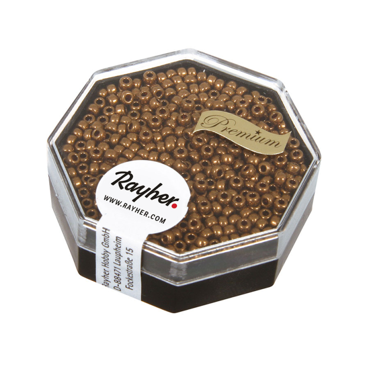 Perles de rocaille Miyuki Premium métallique 2,2 mm - Rayher - Rougier et Plé