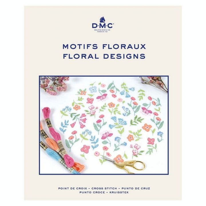 Mini livre Point de croix Spécial Motifs floraux - DMC - Rougier et Plé