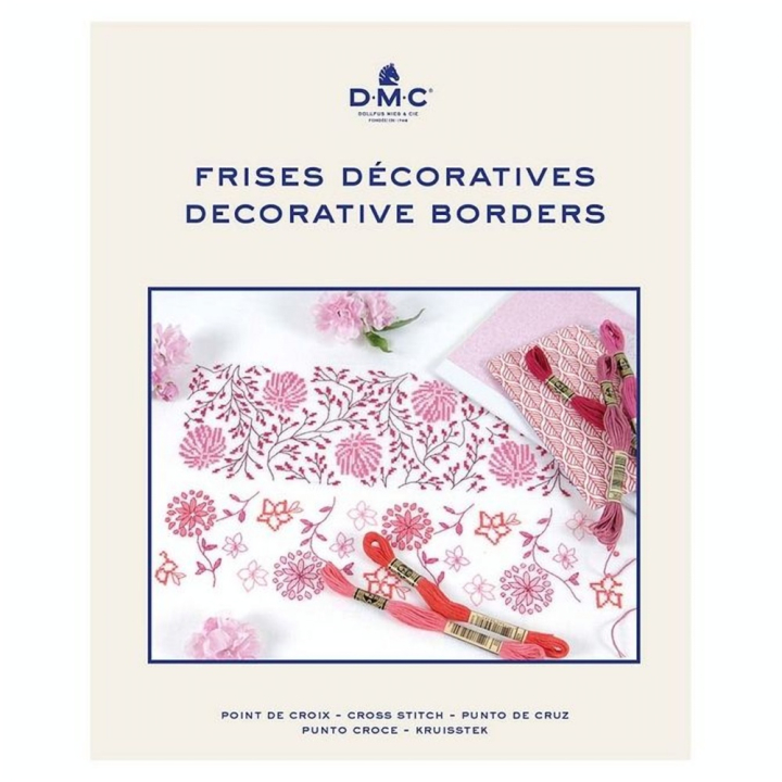 Mini Livre Point de croix Frises décoratives - DMC - Rougier et Plé
