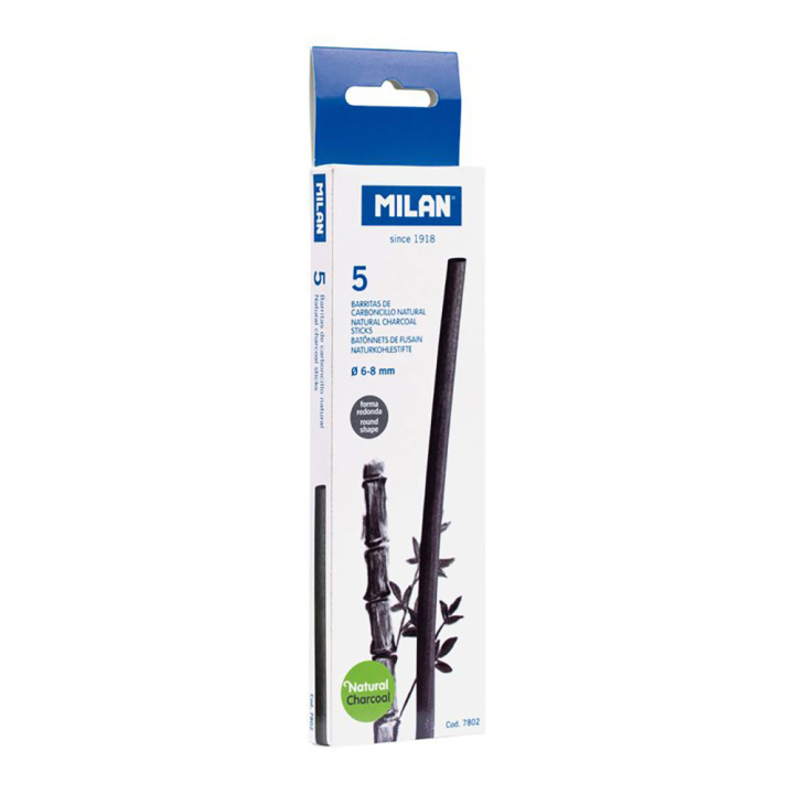 Fusain naturel ø 6-8 mm 5 pcs - MILAN - Rougier et Plé