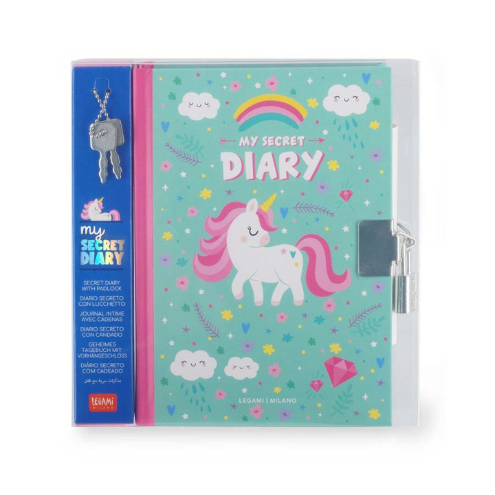 Carnet secret avec cadenas Licorne - Legami - Rougier et Plé