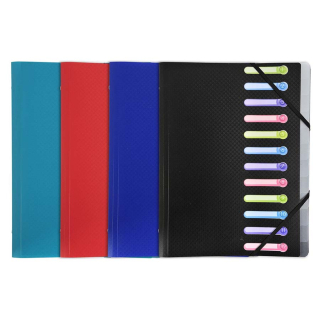 Trieur 24 x 32 cm 3 rabats 12 compartiments Opak assorti - Exacompta - Rougier et Plé