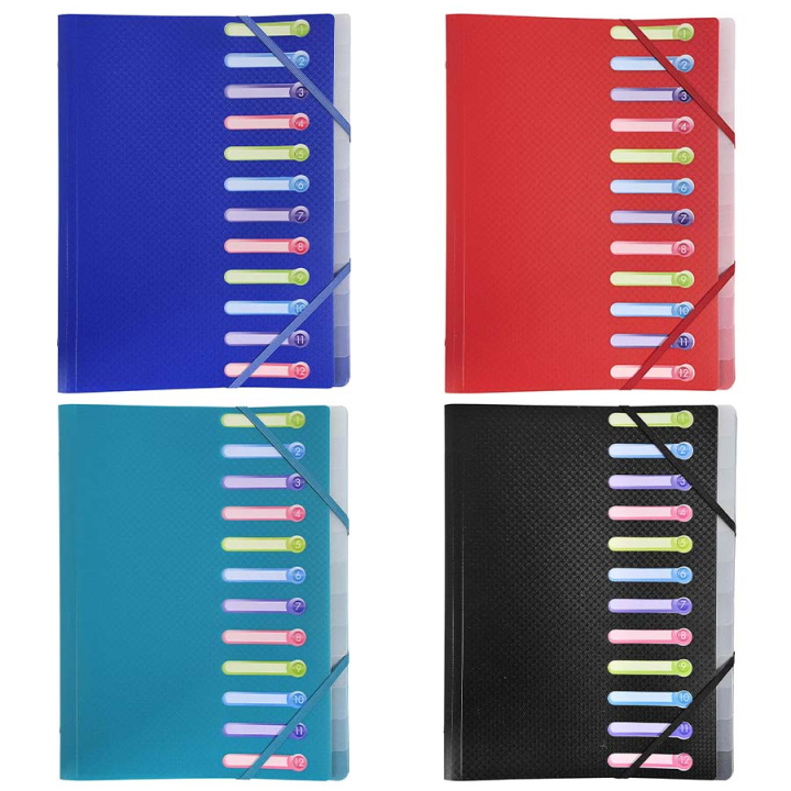Trieur 24 x 32 cm 3 rabats 12 compartiments Opak assorti - Exacompta - Rougier et Plé